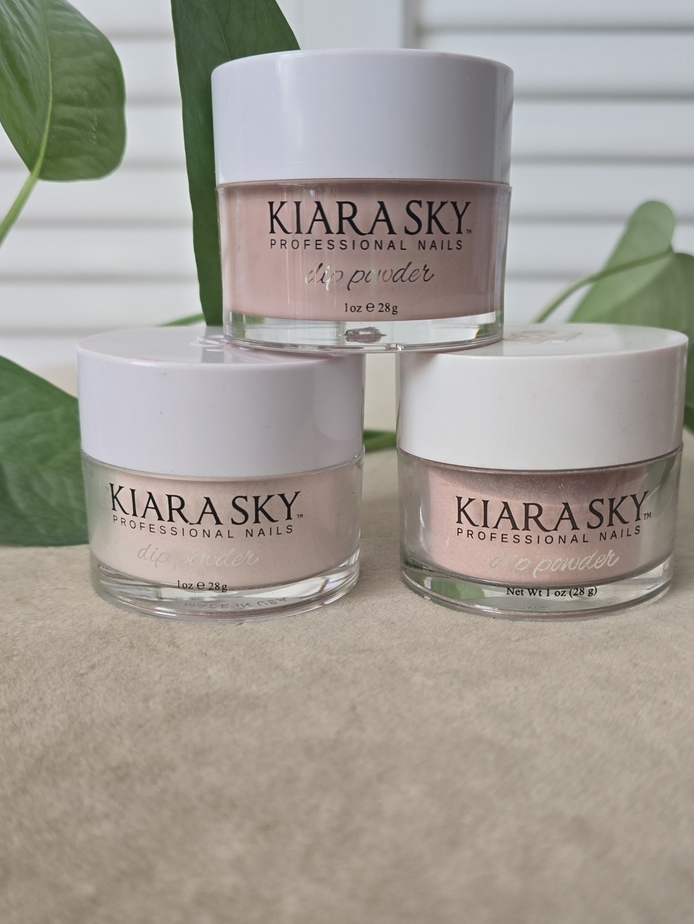 Kiara Sky Pink Nude Dip Powder - Professional Nail System 1oz Jars